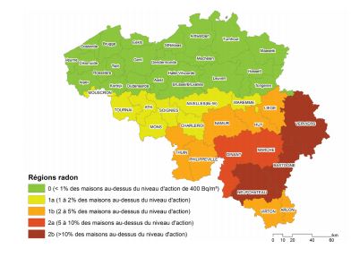 Le gaz radon en Belgique