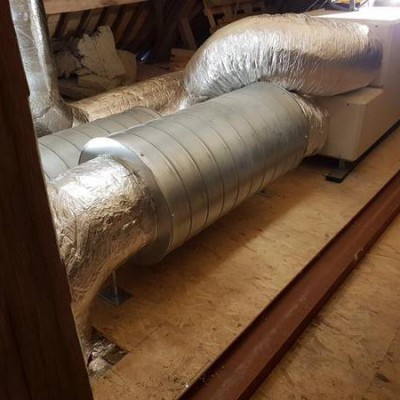 Installation de gaines de ventilation pour VMC double flux à Éghezée (Namur)